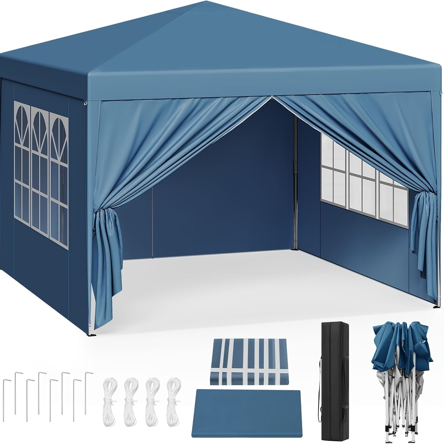 Pop-up-Gartenpavillon, 3 x 3 m für Garten und Terrasse – Detailansicht 6