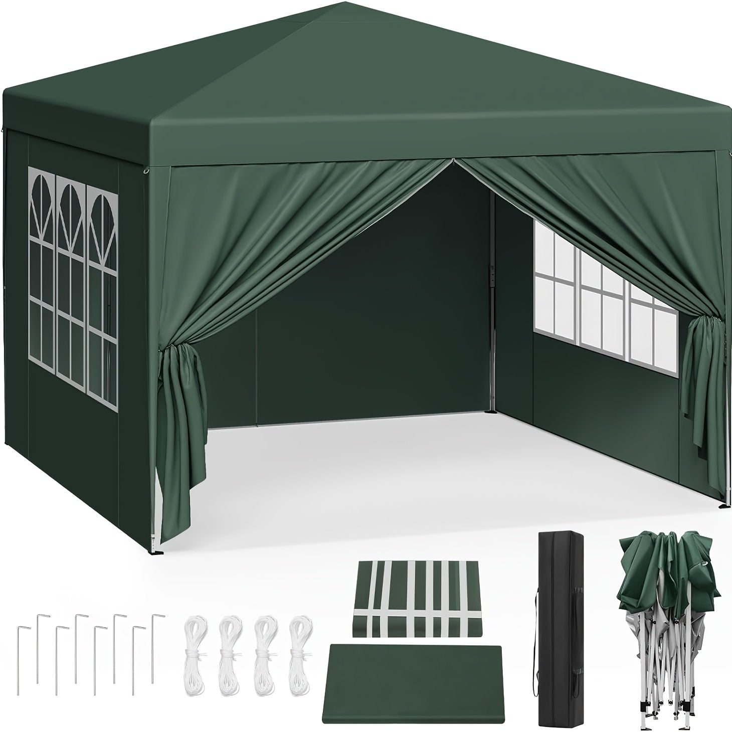 Pop-up-Gartenpavillon, 3 x 3 m für Garten und Terrasse – Detailansicht 8