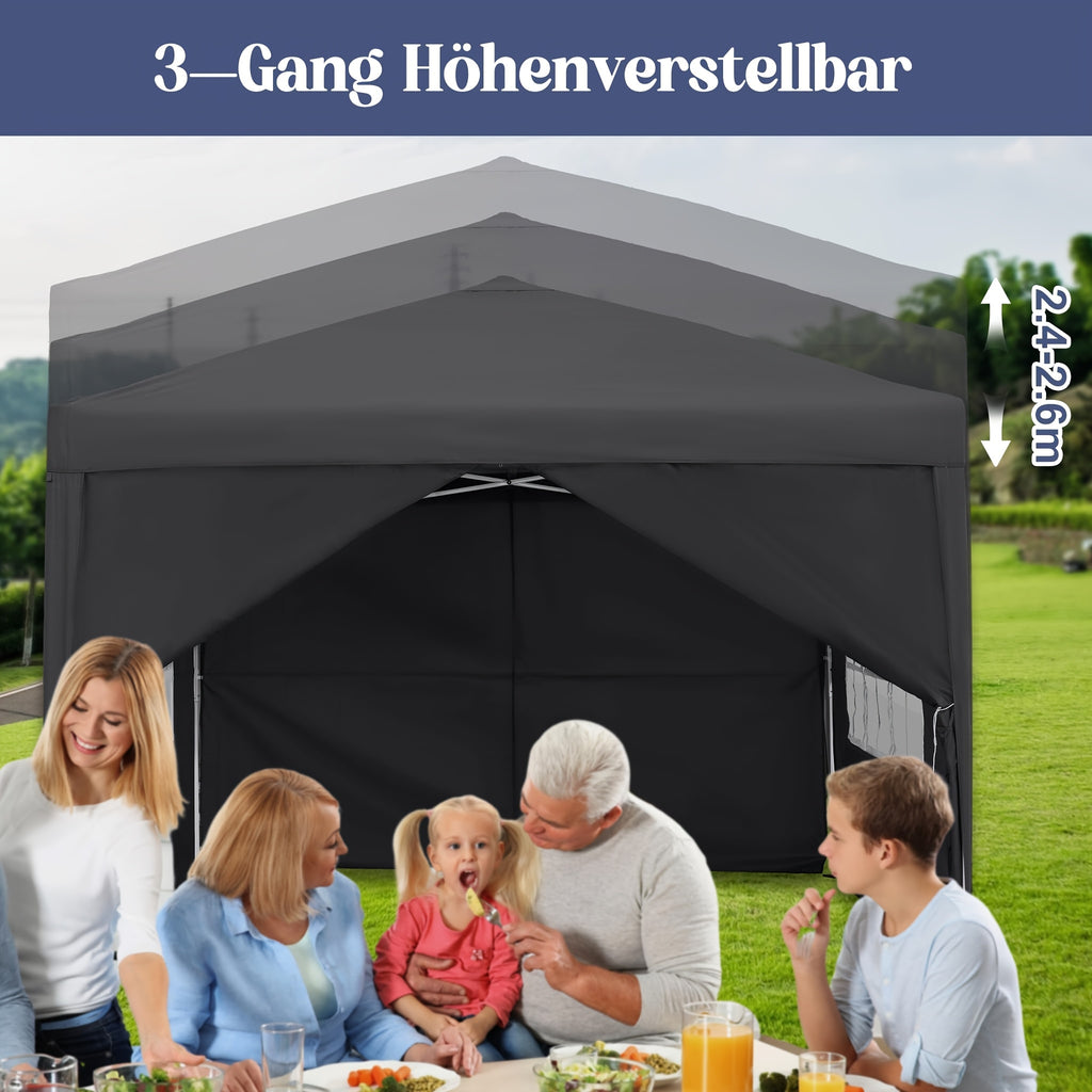 Pop-up-Gartenpavillon, 3 x 3 m für Garten und Terrasse – Detailansicht 11