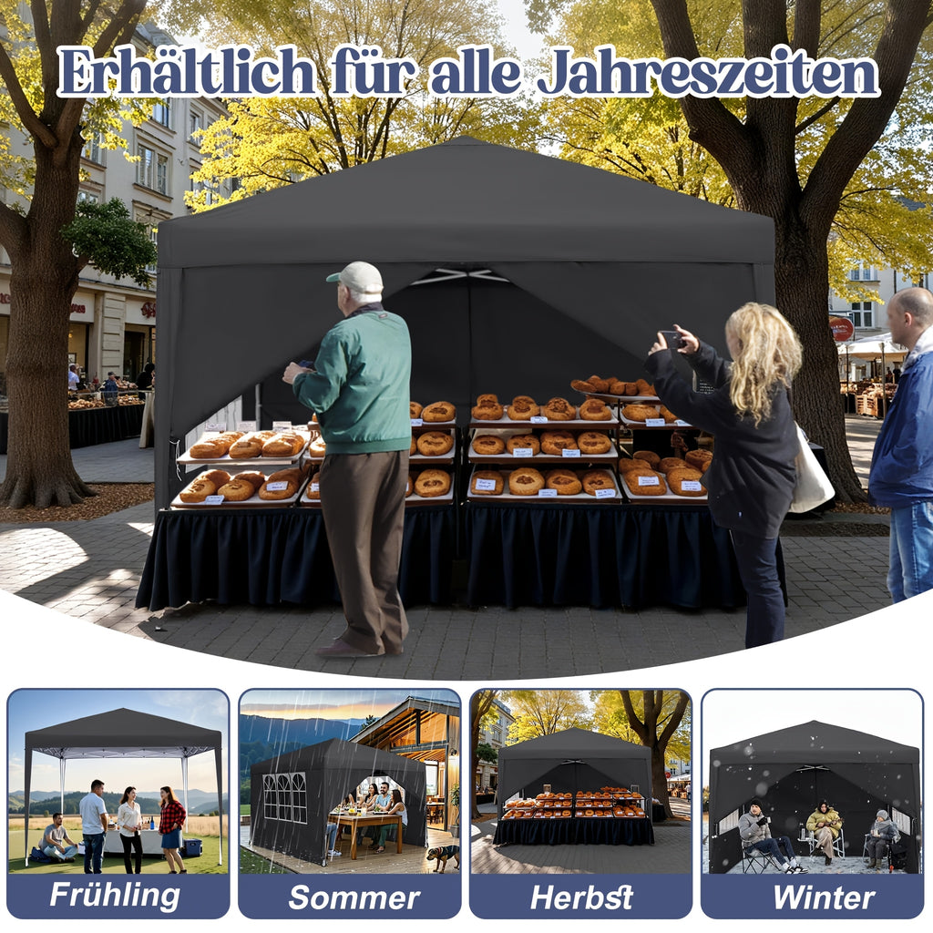 Pop-up-Gartenpavillon, 3 x 3 m für Garten und Terrasse – Detailansicht 13