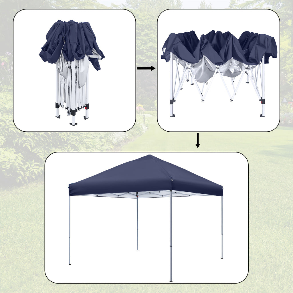 Pop-up-Gartenpavillon, Anthrazit für Terrasse und Garten – Detailansicht 3