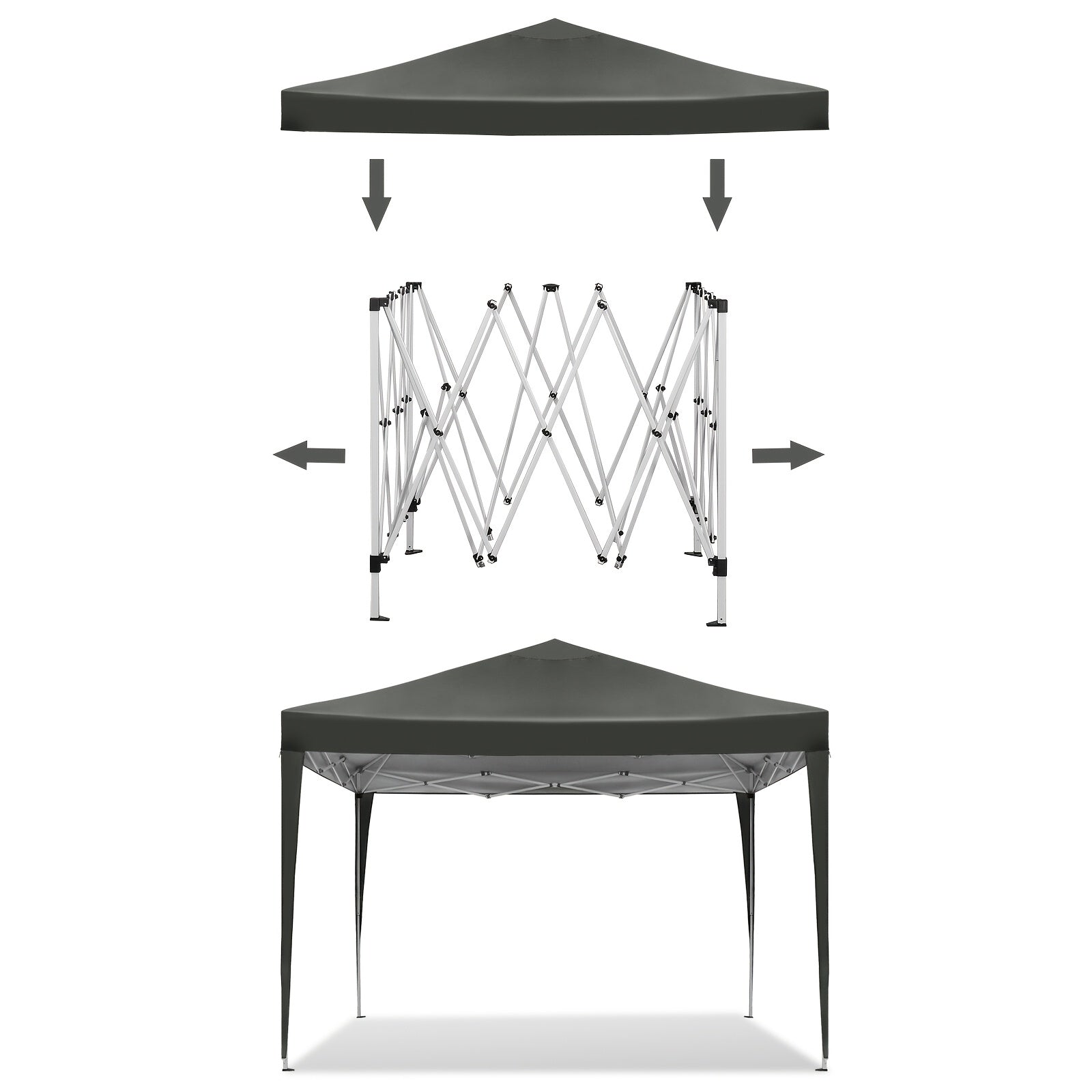 Pop-up-Gartenpavillon, Beige für Terrasse – Detailansicht 6