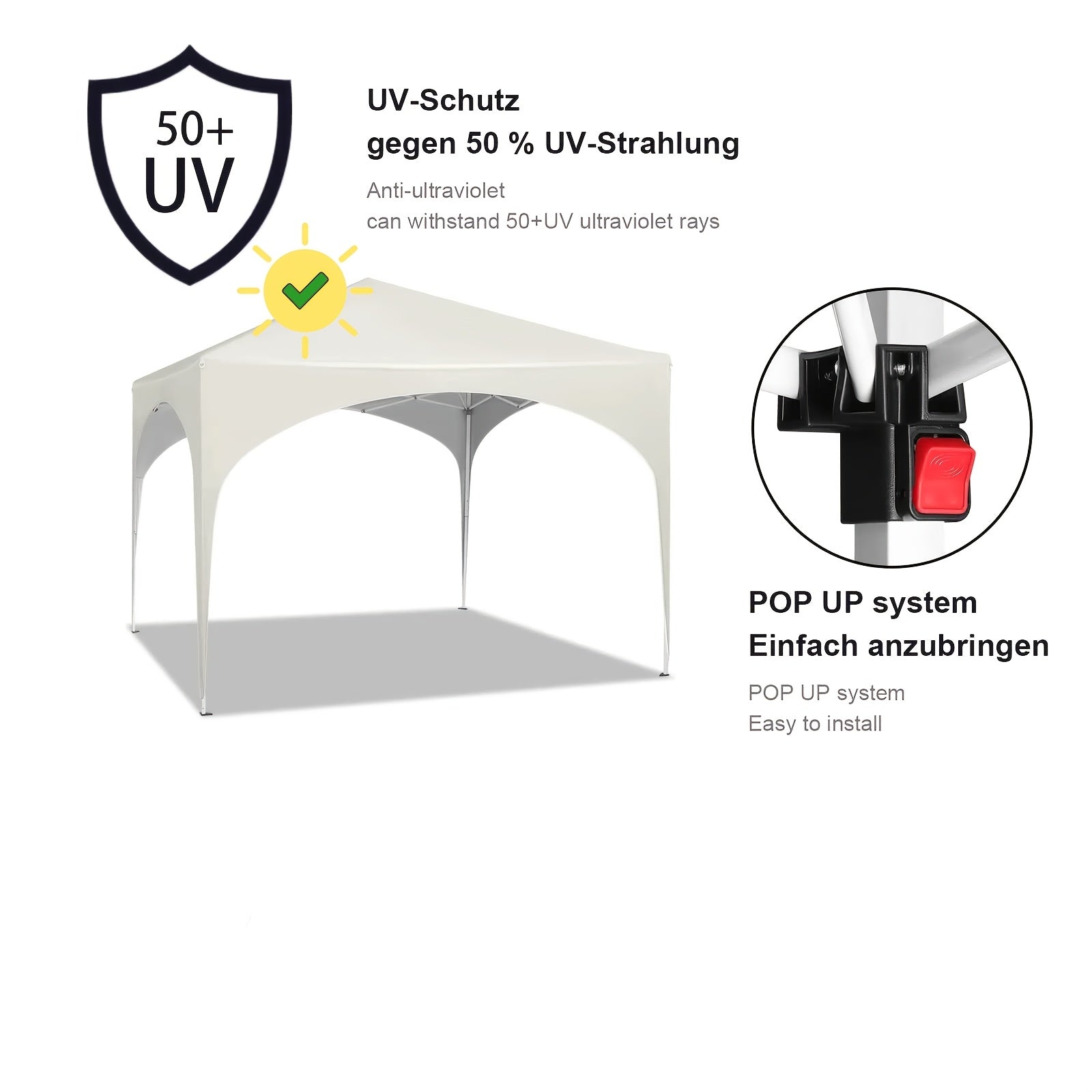 Pop-up-Gartenpavillon, Blau für Garten – Detailansicht 5