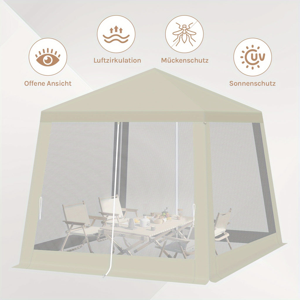 Pop-up-Gartenpavillon, Metall für Garten und Terrasse – Detailansicht 5