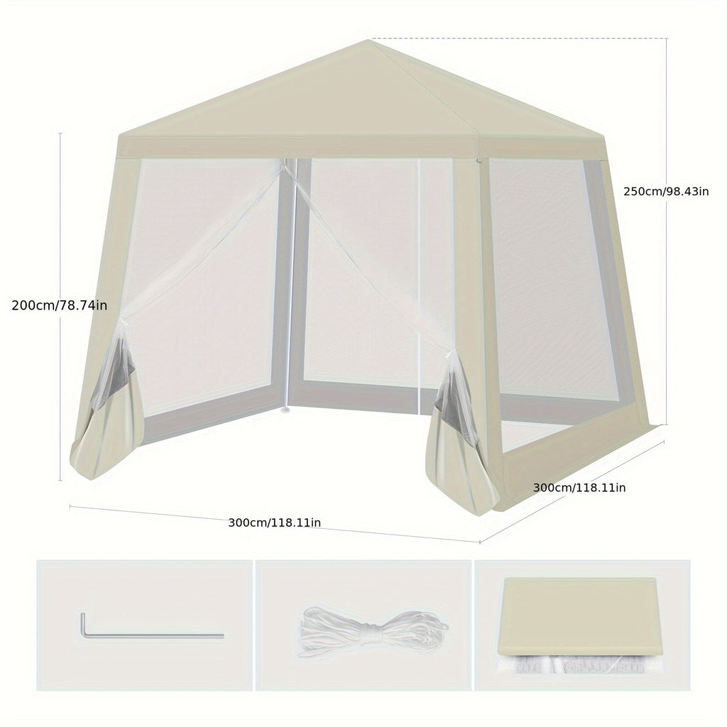 Pop-up-Gartenpavillon, Metall für Garten und Terrasse – Detailansicht 7