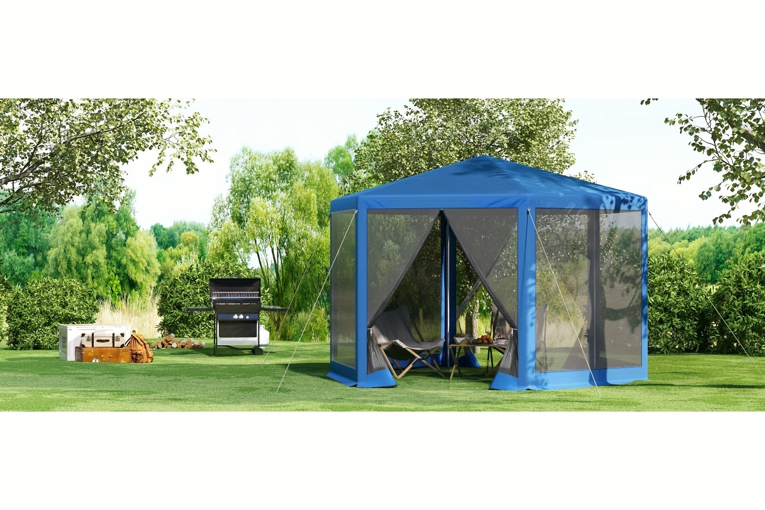 Pop-up-Gartenpavillon, Metall für Garten und Terrasse – Detailansicht 9