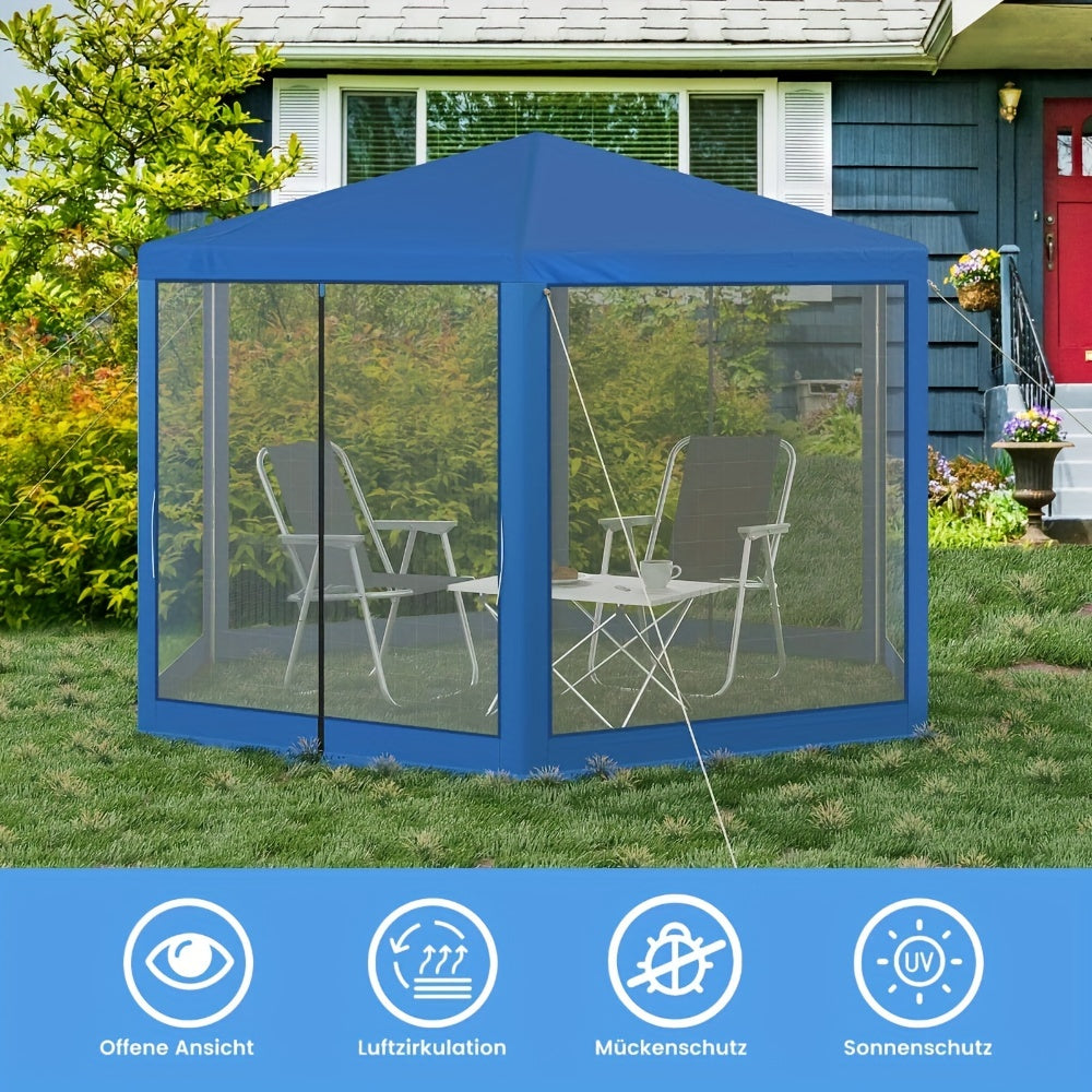 Pop-up-Gartenpavillon, Metall für Garten und Terrasse – Detailansicht 10