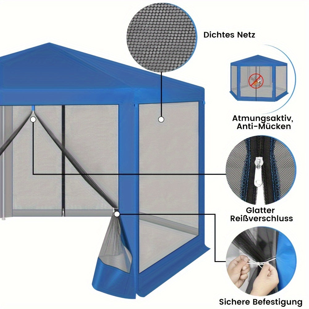 Pop-up-Gartenpavillon, Metall für Garten und Terrasse – Detailansicht 12
