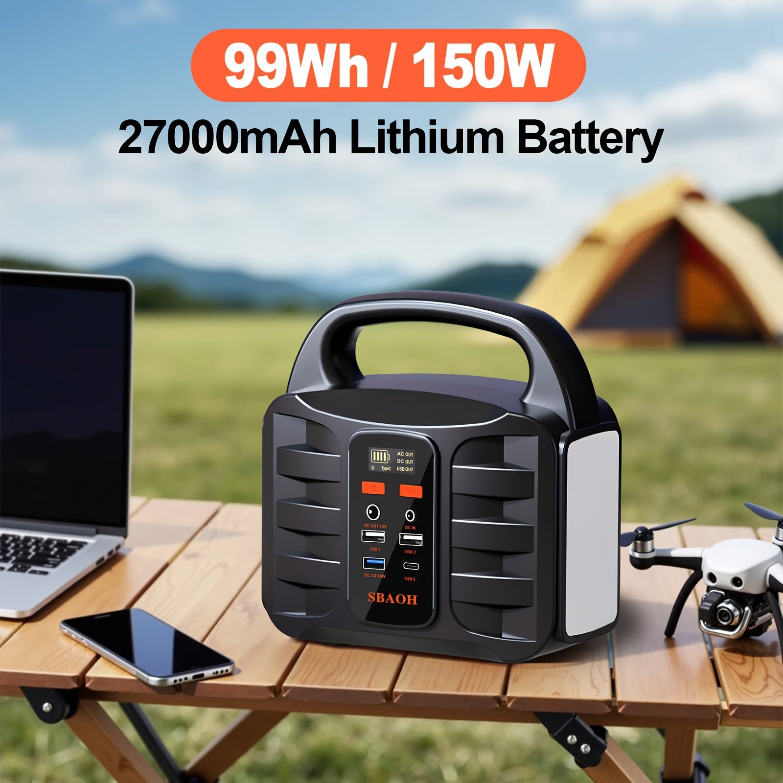 Power Stations, 150W für Camping und Reisen – Detailansicht 2