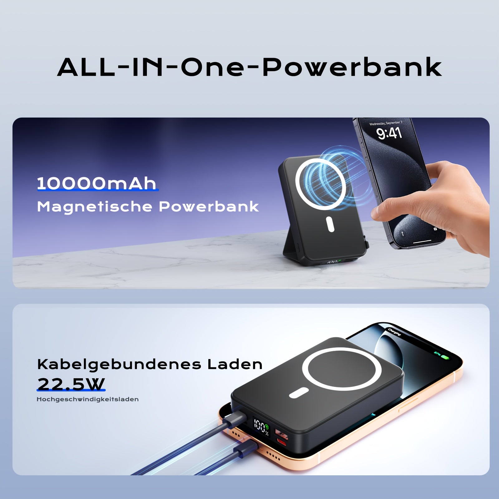 Powerbank, 10000mAh für iPhone 17 und 17 Pro – Detailansicht 5