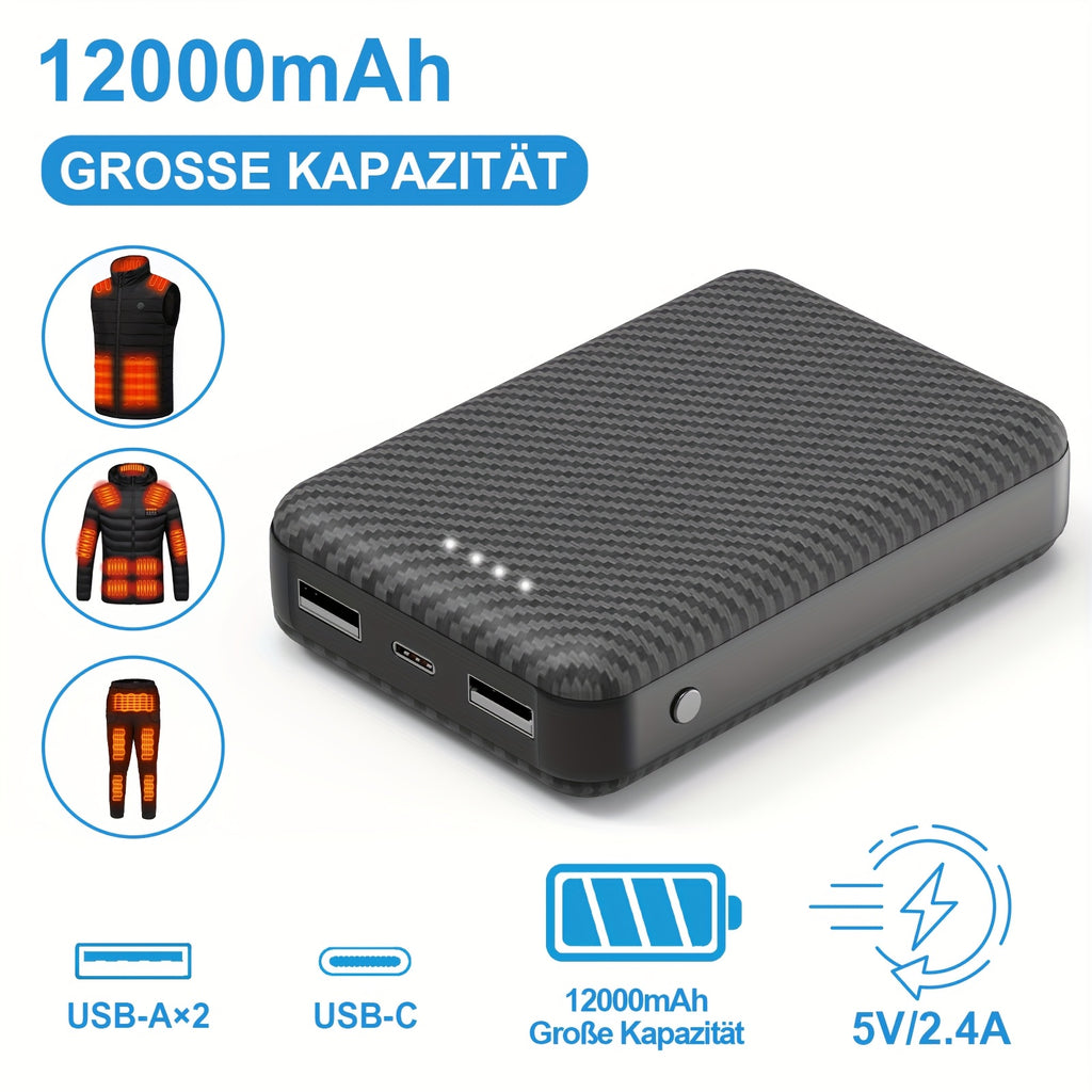 Powerbank, 12000mAh für beheizte Weste - 5V 2 und beheizte Jacke – Hauptansicht