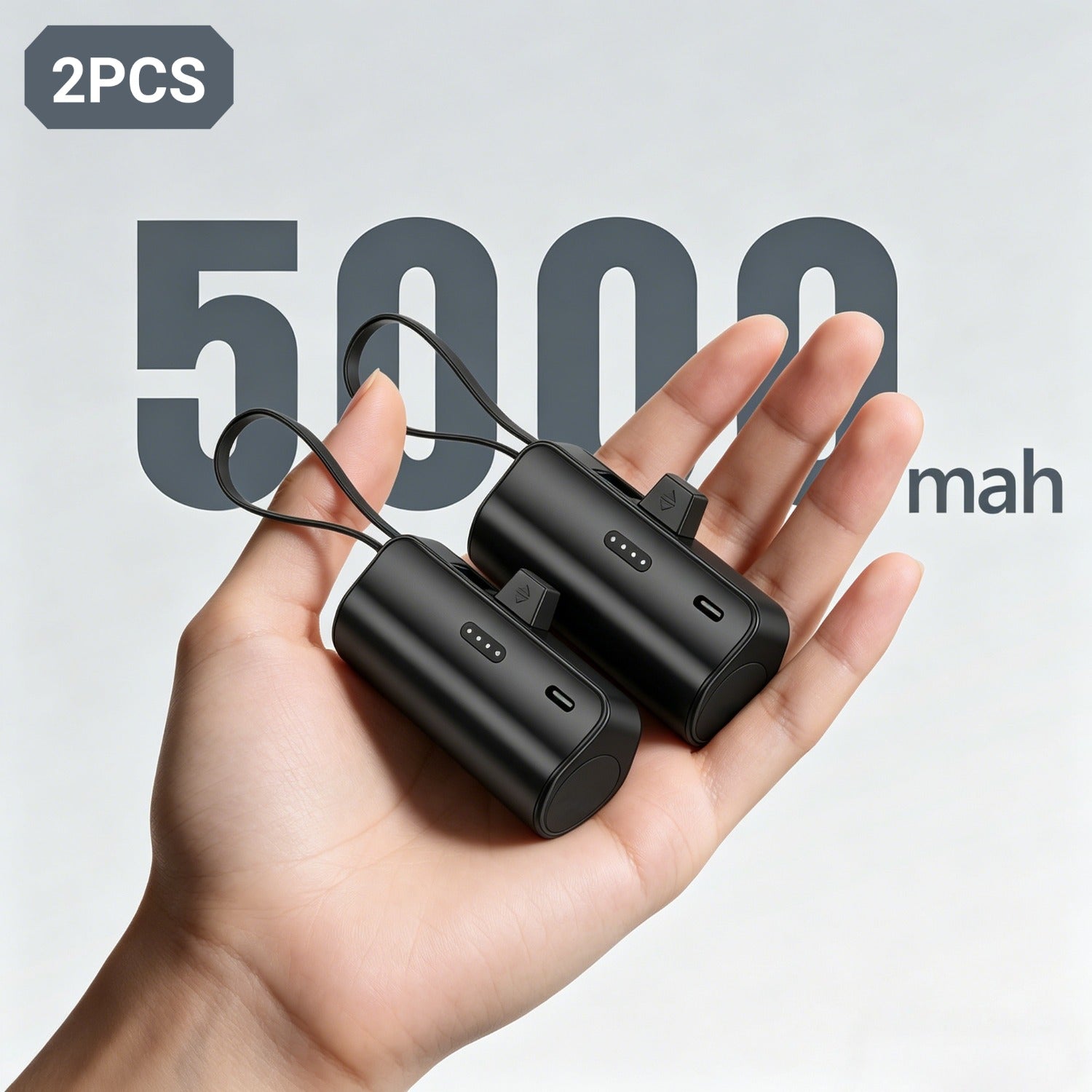 Powerbank, 2 Stück für Reisen und Camping – Hauptansicht