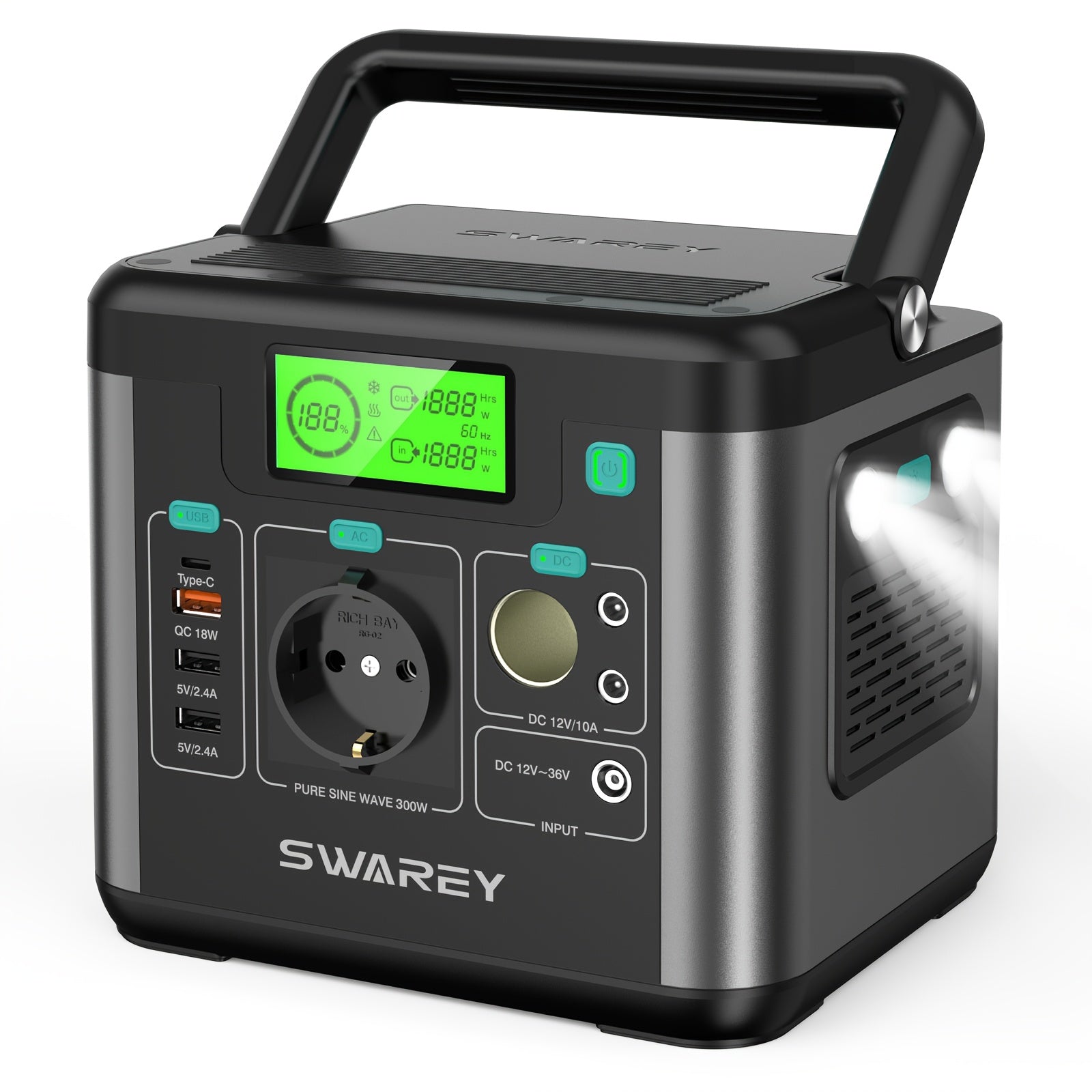 Powerbank, 300W für Camping und Reisen – Detailansicht 2