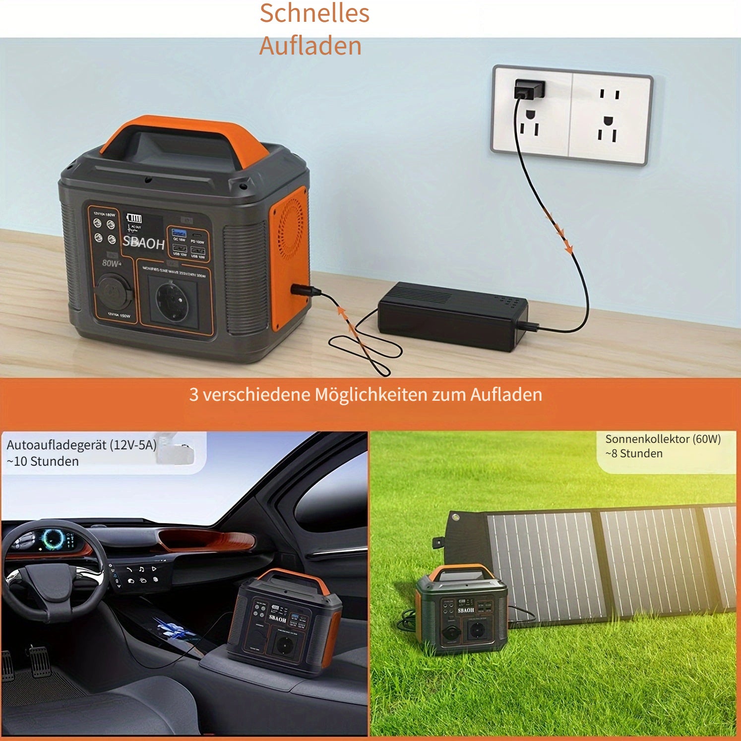 Powerbank, 300W für Reisen und Camping – Detailansicht 5