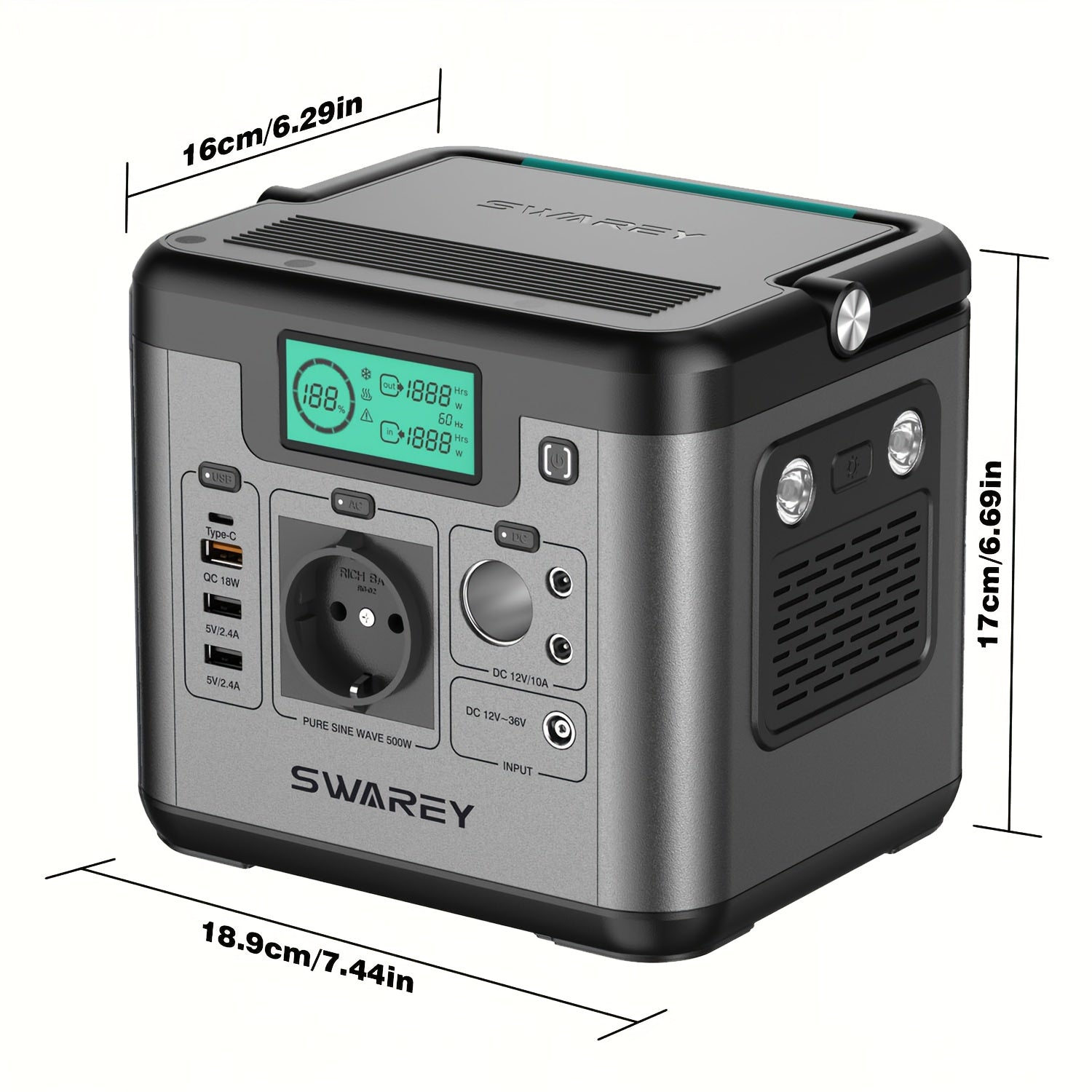 Powerbank, 500 W für Camping und Reisen – Detailansicht 5