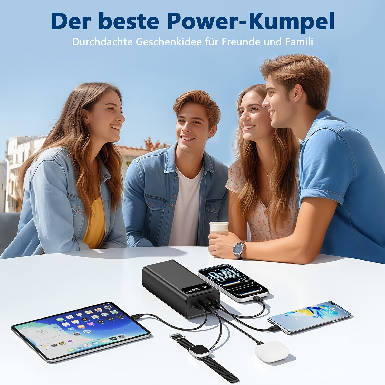 Powerbank, 5W Schnellladung Tragbares Ladegerät USB-C für Alltag und Zuhause – Detailansicht 2