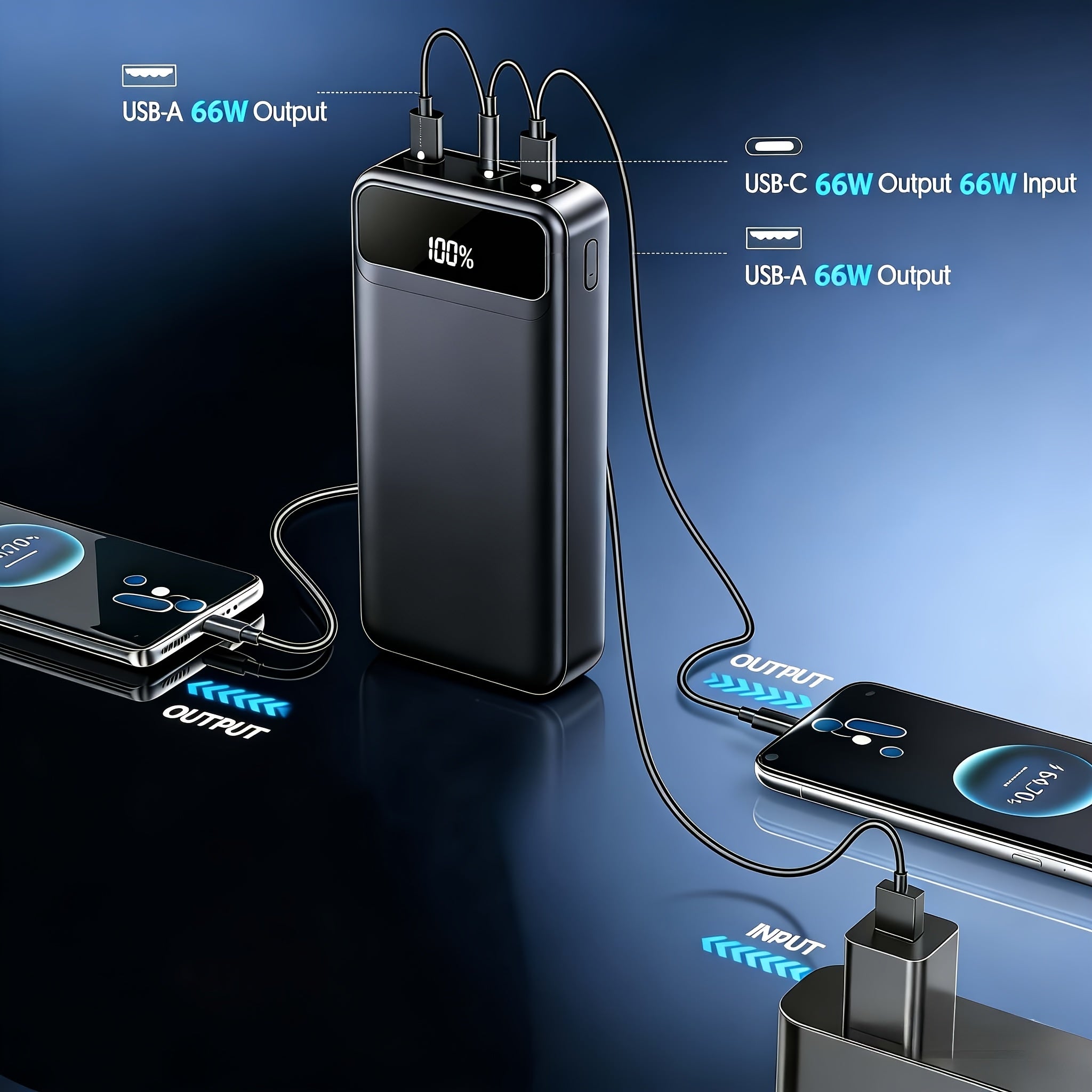 Powerbank, ausgestattet mit einem intelligenten LED-Display für Camping – Detailansicht 16