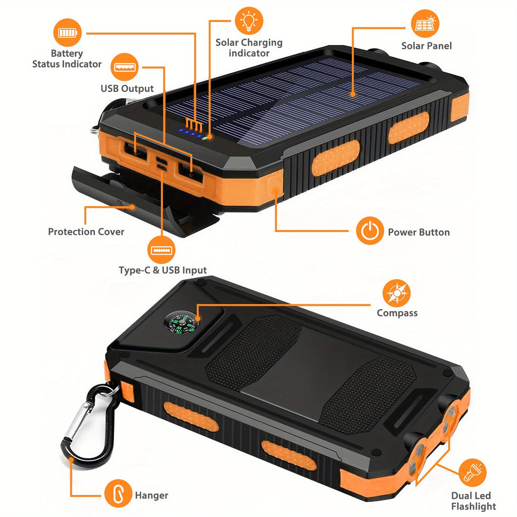 Powerbank, Blau für Reisen und Outdoor – Detailansicht 14