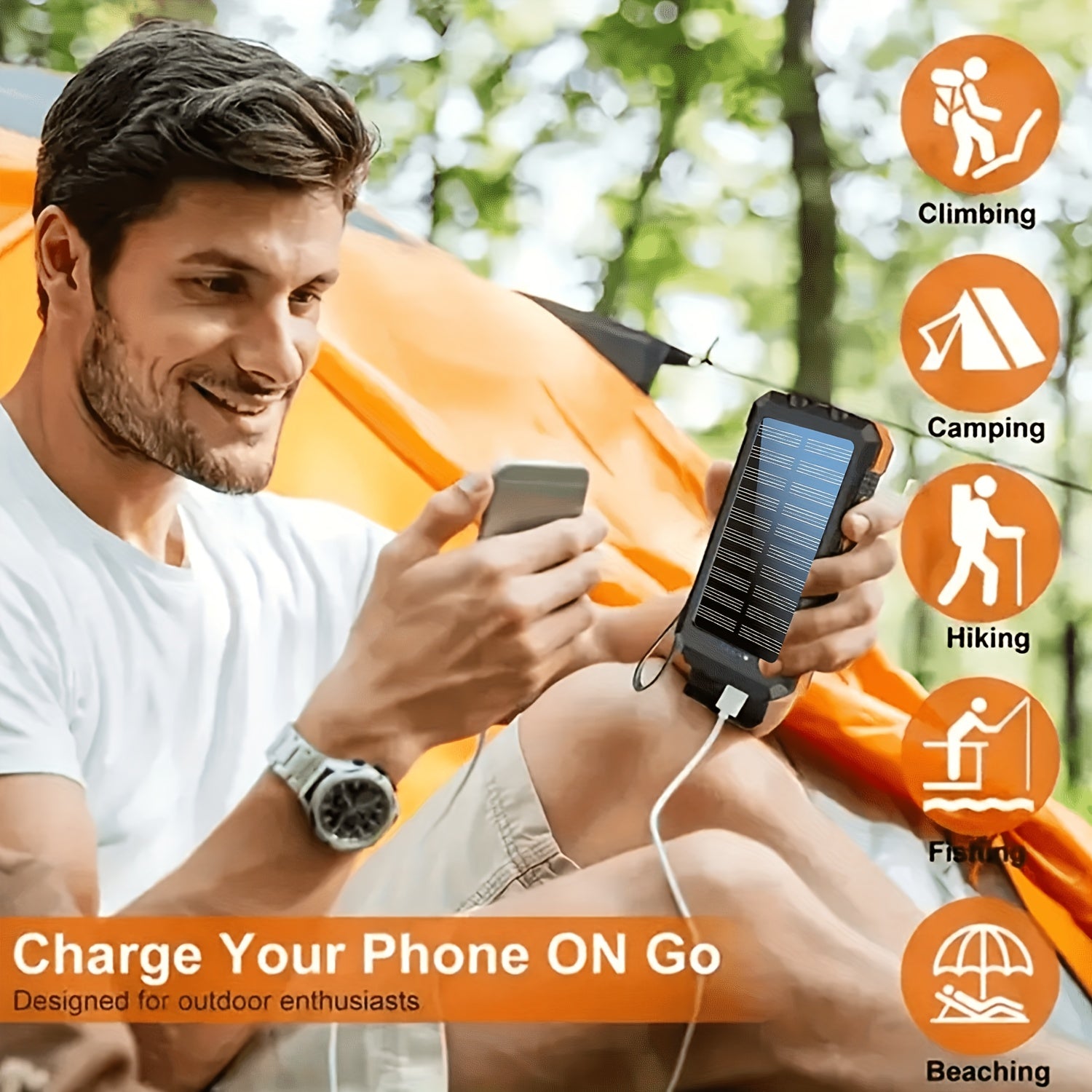 Powerbank, Hellblau 20000mAh für Reisen und Handys – Detailansicht 4