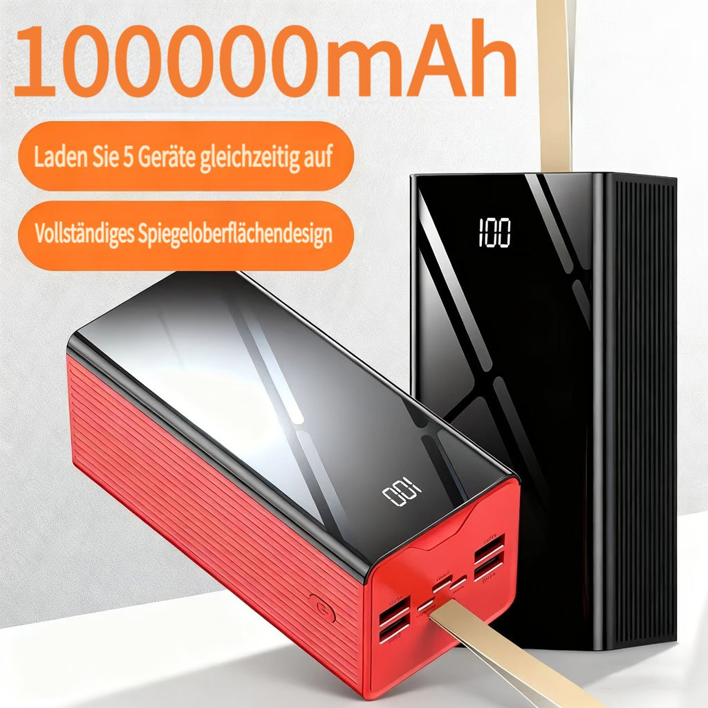 Powerbank, Hellrot für Reisen – Detailansicht 22