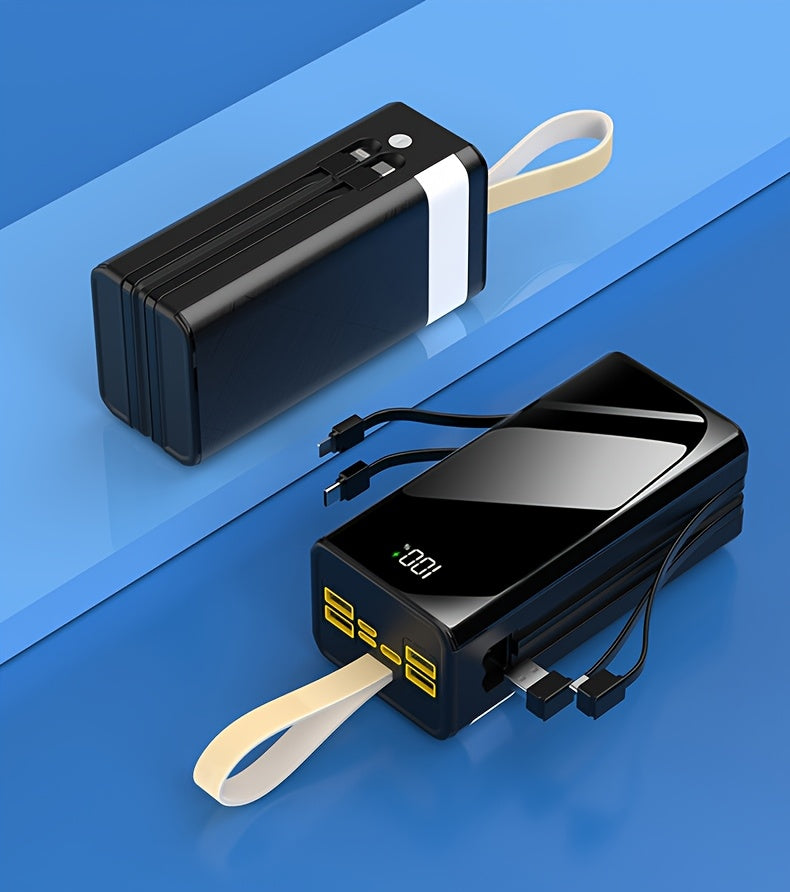 Powerbank, integriertes Ladekabel/LED-Stromanzeige/Licht für Reisen und Camping – Detailansicht 6