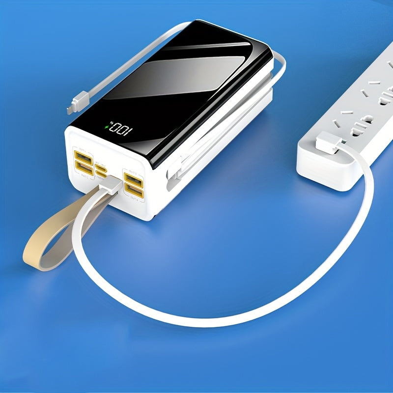 Powerbank, integriertes Ladekabel/LED-Stromanzeige/Licht für Reisen und Camping – Detailansicht 12