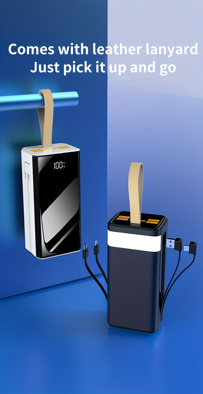 Powerbank, integriertes Ladekabel/LED-Stromanzeige/Licht für Reisen und Camping – Detailansicht 22