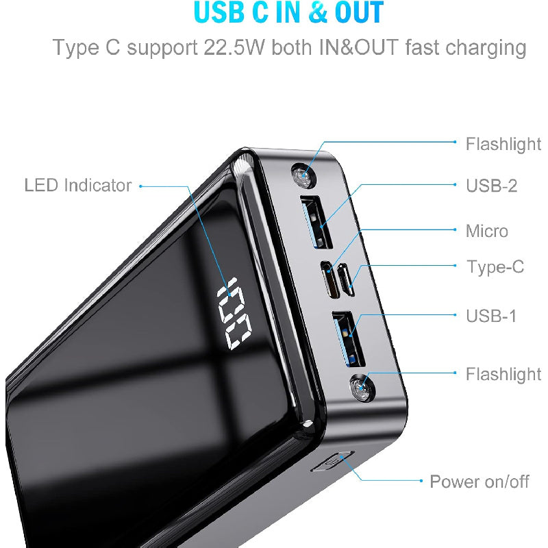 Powerbank, LED-Beleuchtung für alle Handymarken und Alltag – Detailansicht 7