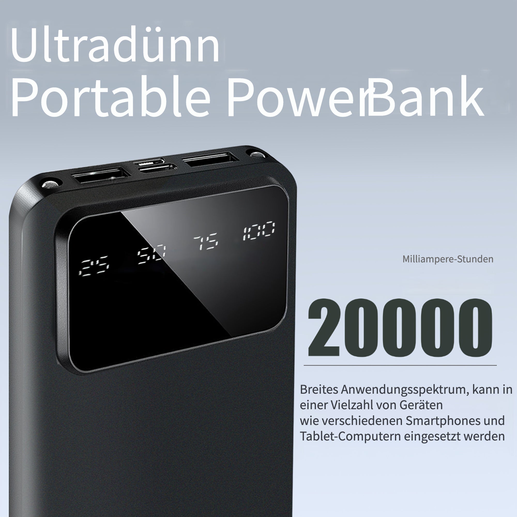 Powerbank, LED-Beleuchtung für iOS und Android Geräte – Detailansicht 6
