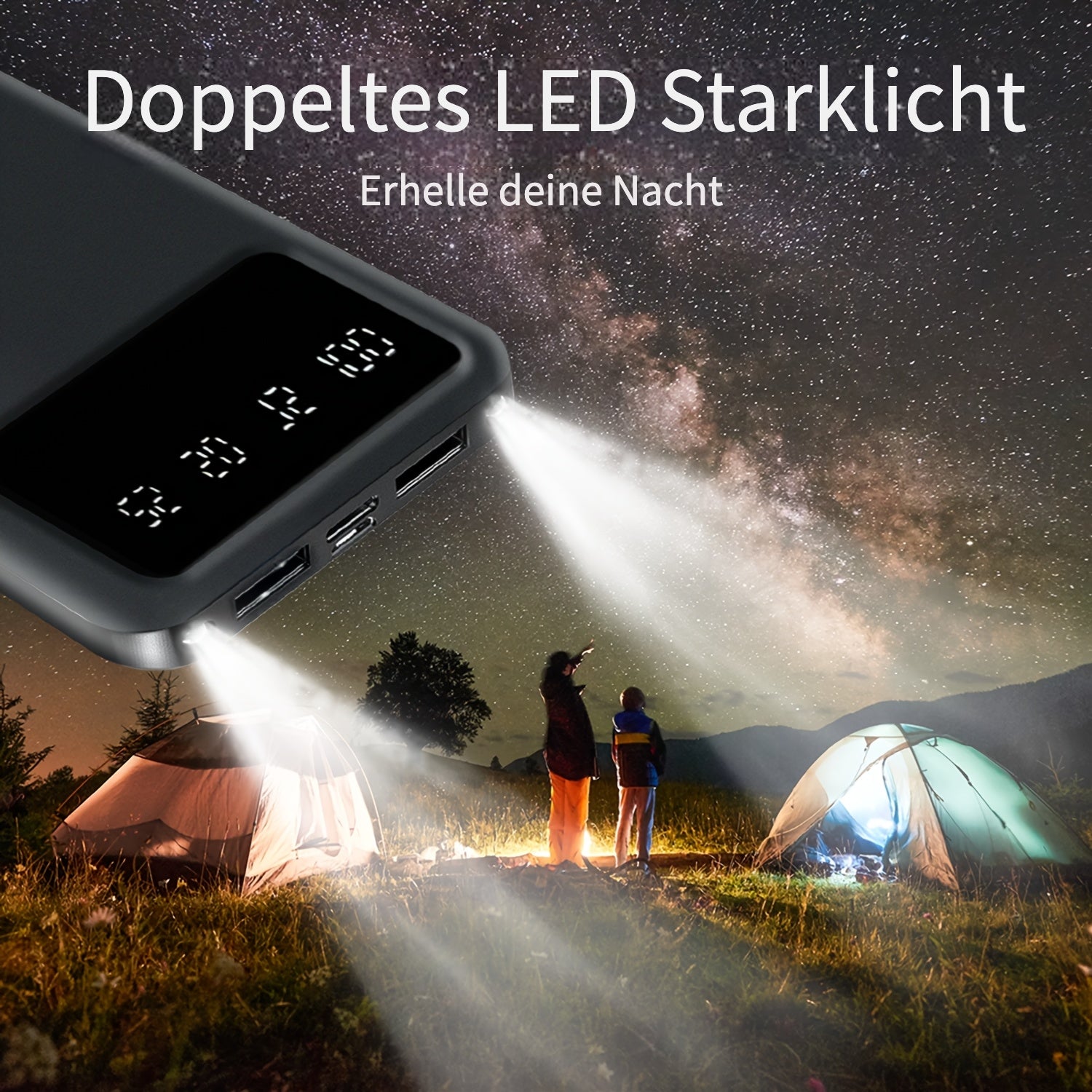 Powerbank, LED-Beleuchtung für iOS und Android Geräte – Detailansicht 8