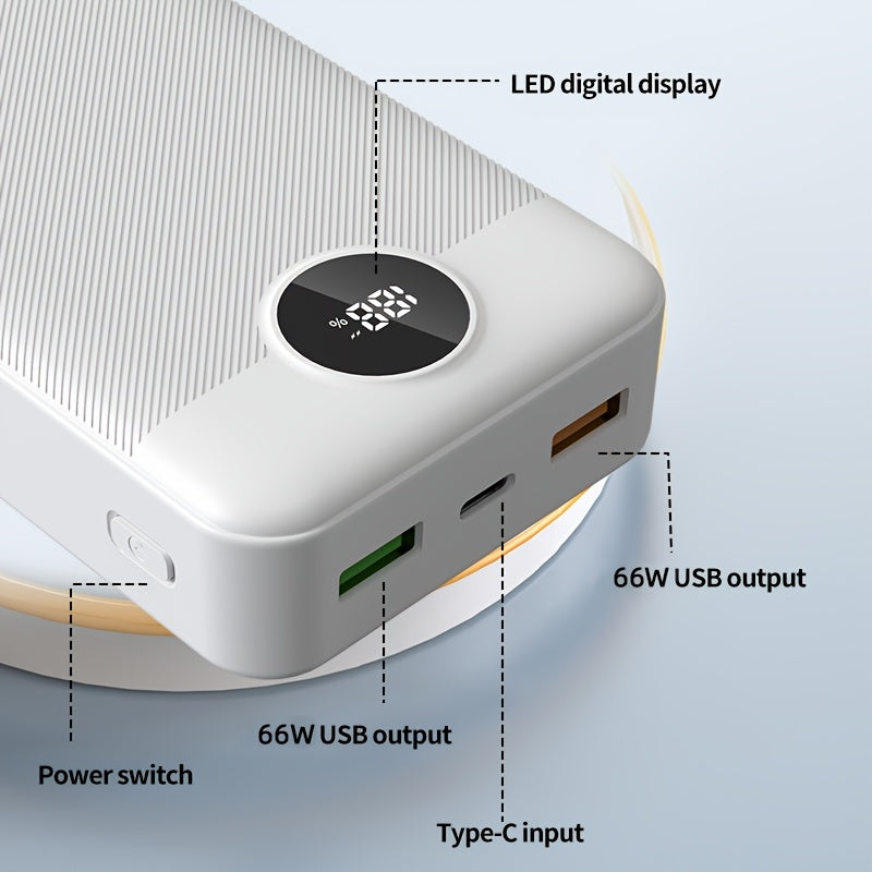 Powerbank, LED-Beleuchtung für iPhone 16 Pro und Samsung – Hauptansicht