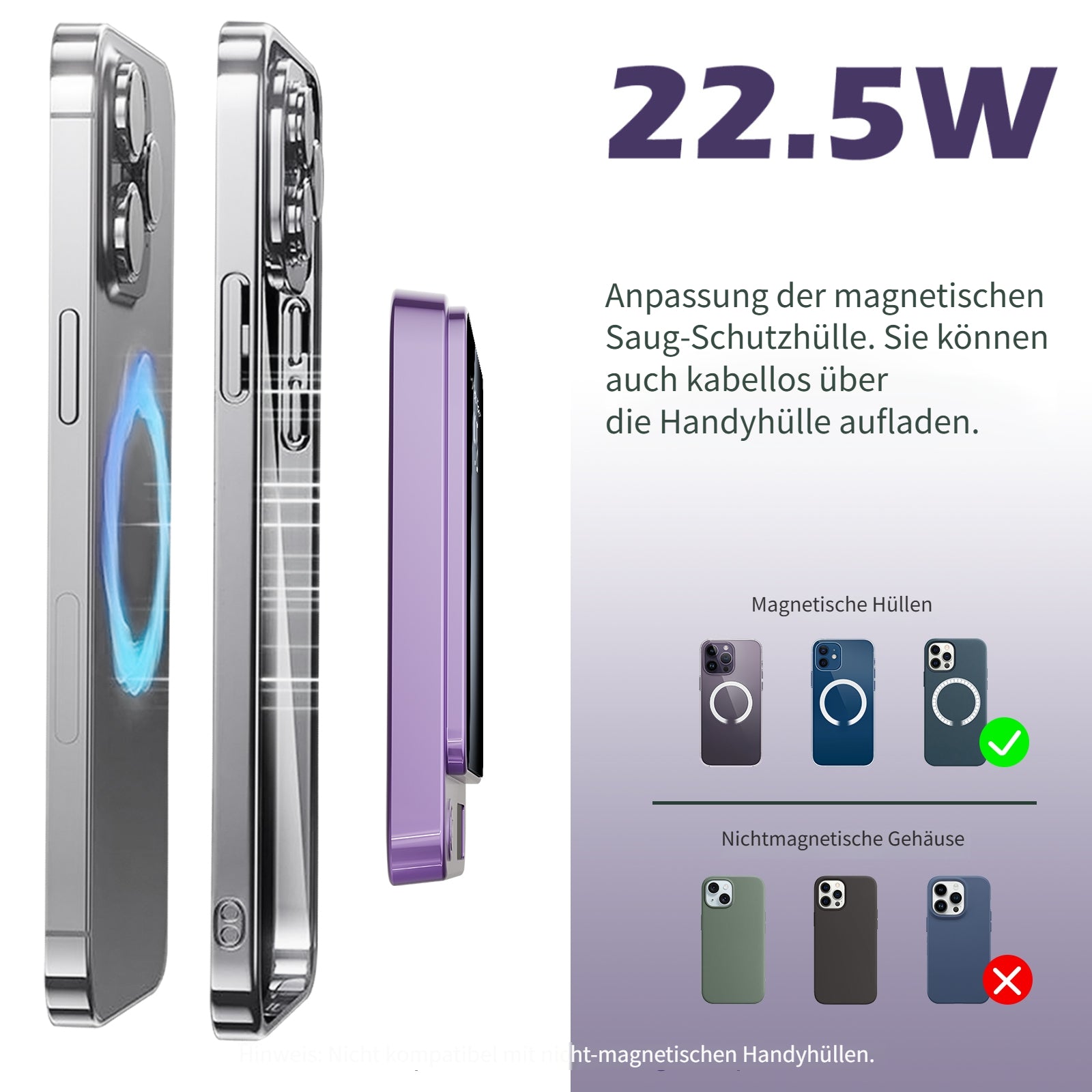 Powerbank, LED-Beleuchtung für iPhone 17 und 12 Android Universal – Detailansicht 4