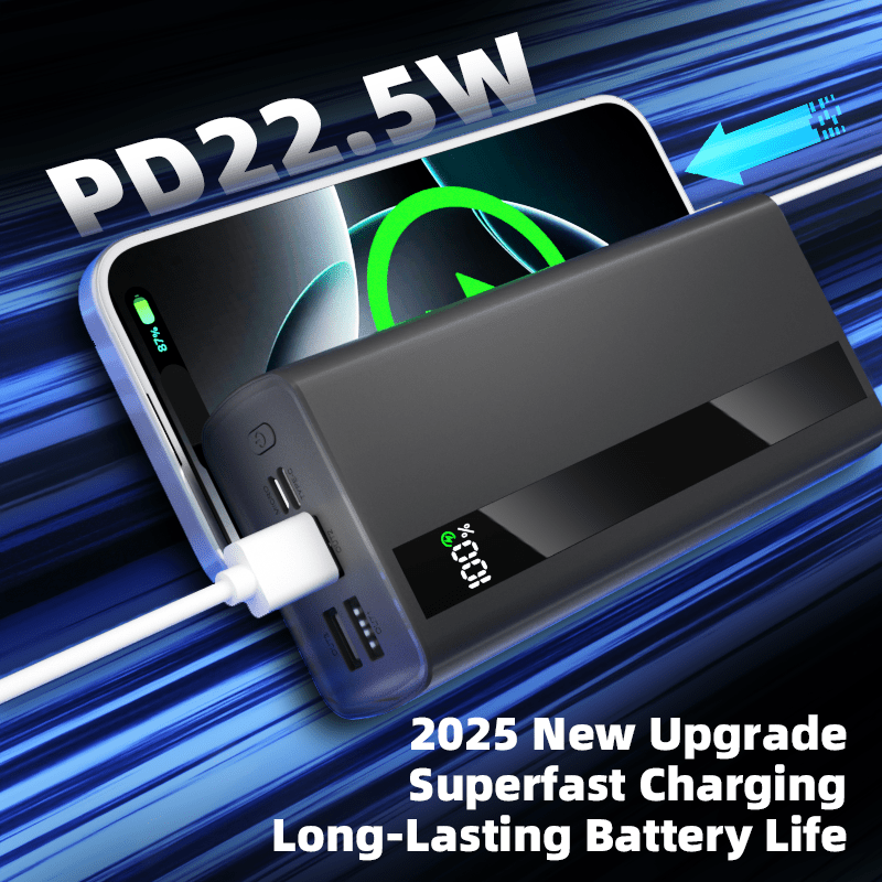 Powerbank, LED-Beleuchtung für iPhone und Android-Handys – Detailansicht 4