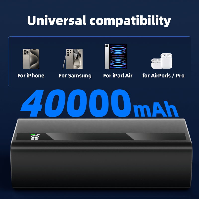 Powerbank, LED-Beleuchtung für iPhone und Android-Handys – Detailansicht 7