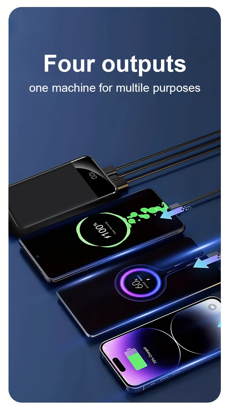 Powerbank, LED-Beleuchtung für Schnelles Laden von iPhone und Android-Geräten – Detailansicht 9