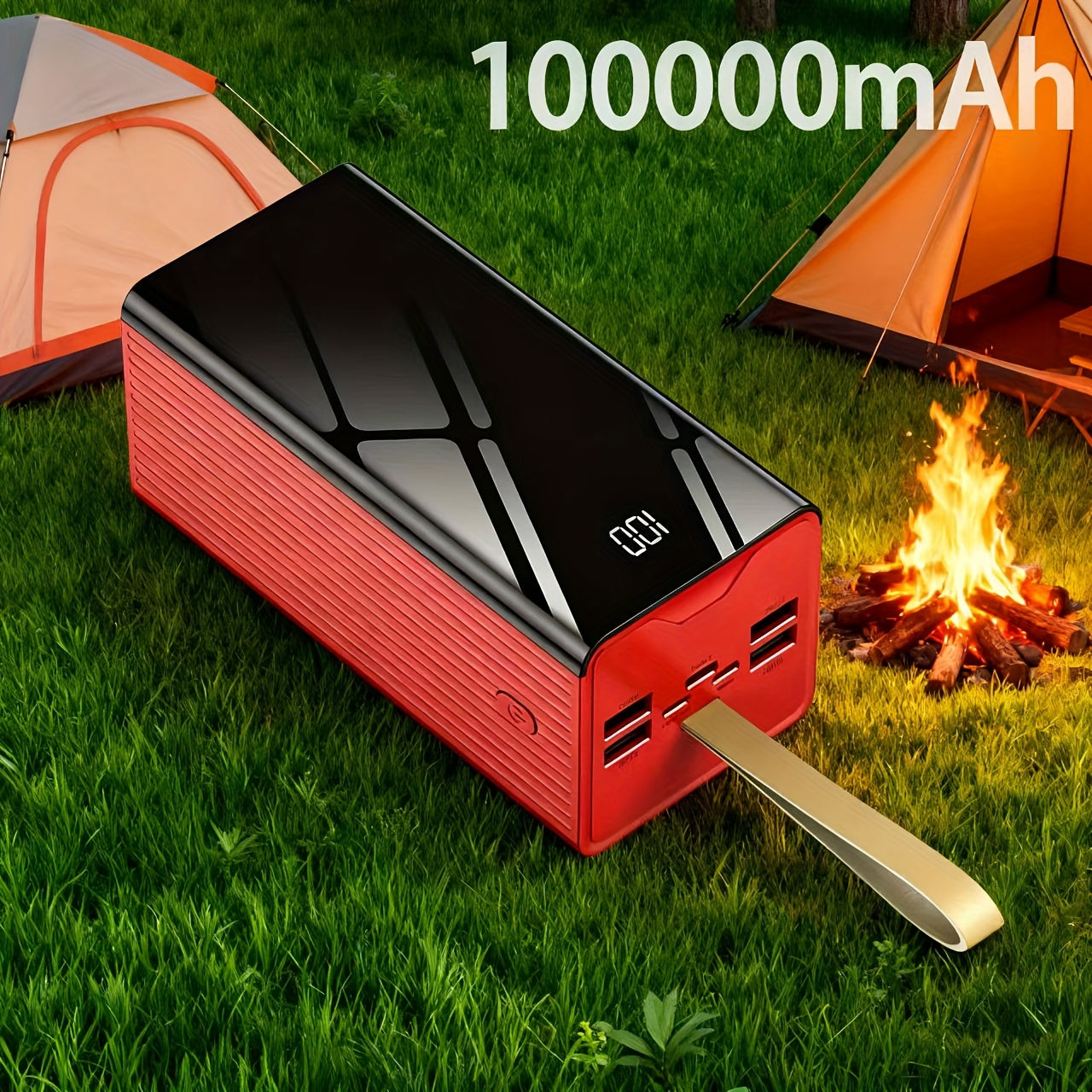 Powerbank, mit Campinglicht/LED-Power-Display für Camping und iPhone – Detailansicht 6