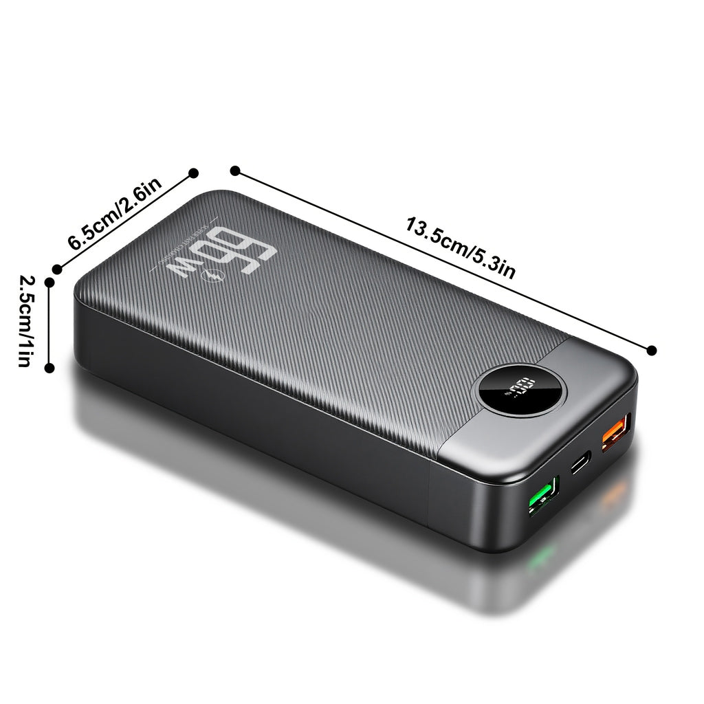 Powerbank, Mitternachtsschwarz 50000mAh für Alltag – Detailansicht 4