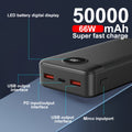 Powerbank, Mitternachtsschwarz 50000mAh für Alltag – Detailansicht 5