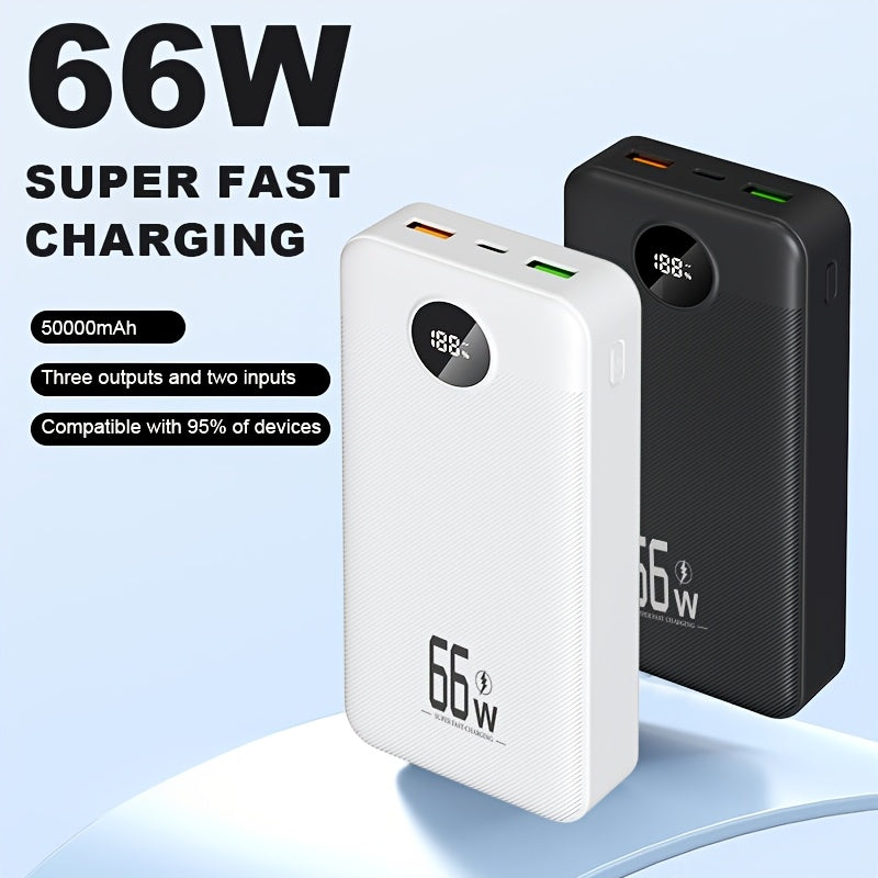 Powerbank, Mitternachtsschwarz 50000mAh für Alltag – Detailansicht 8