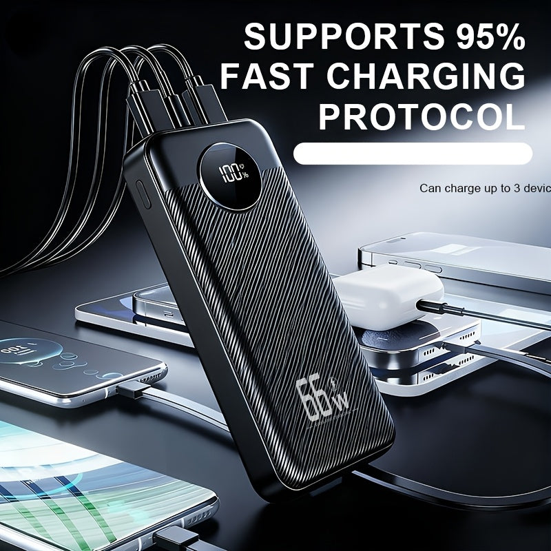 Powerbank, Mitternachtsschwarz 50000mAh für Alltag – Detailansicht 9