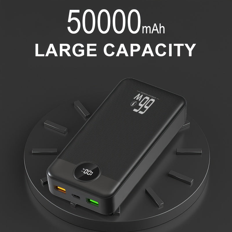 Powerbank, Mitternachtsschwarz 50000mAh für Alltag – Detailansicht 11