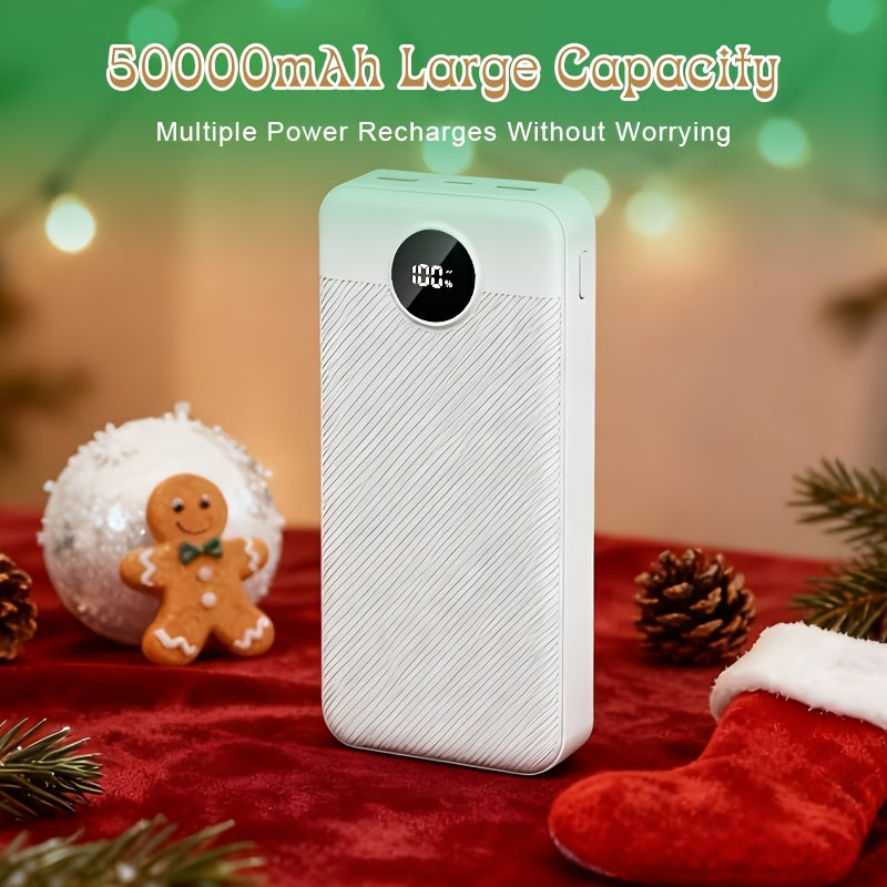Powerbank, Mitternachtsschwarz 50000mAh für Alltag – Detailansicht 12
