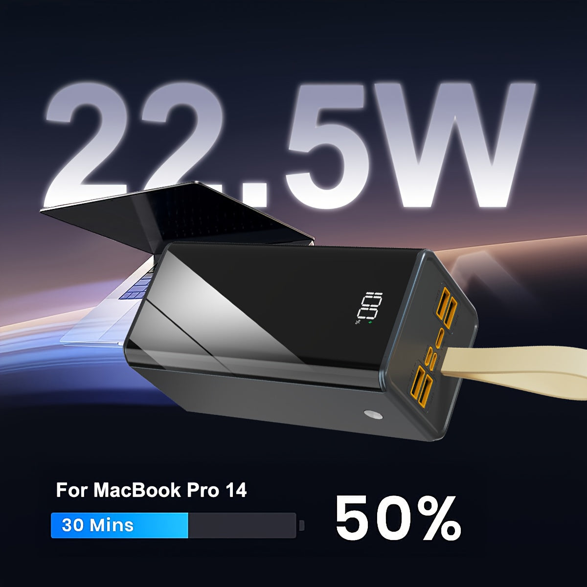 Powerbank, Onyx Schwarz für Zuhause – Detailansicht 7