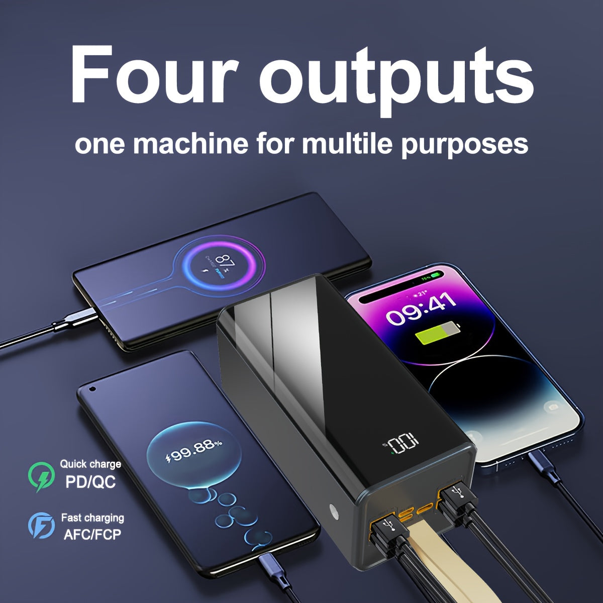 Powerbank, Onyx Schwarz für Zuhause – Detailansicht 12