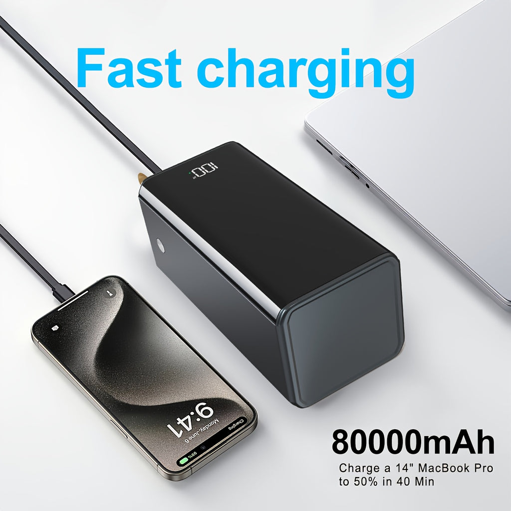 Powerbank, Onyx Schwarz für Zuhause – Detailansicht 14
