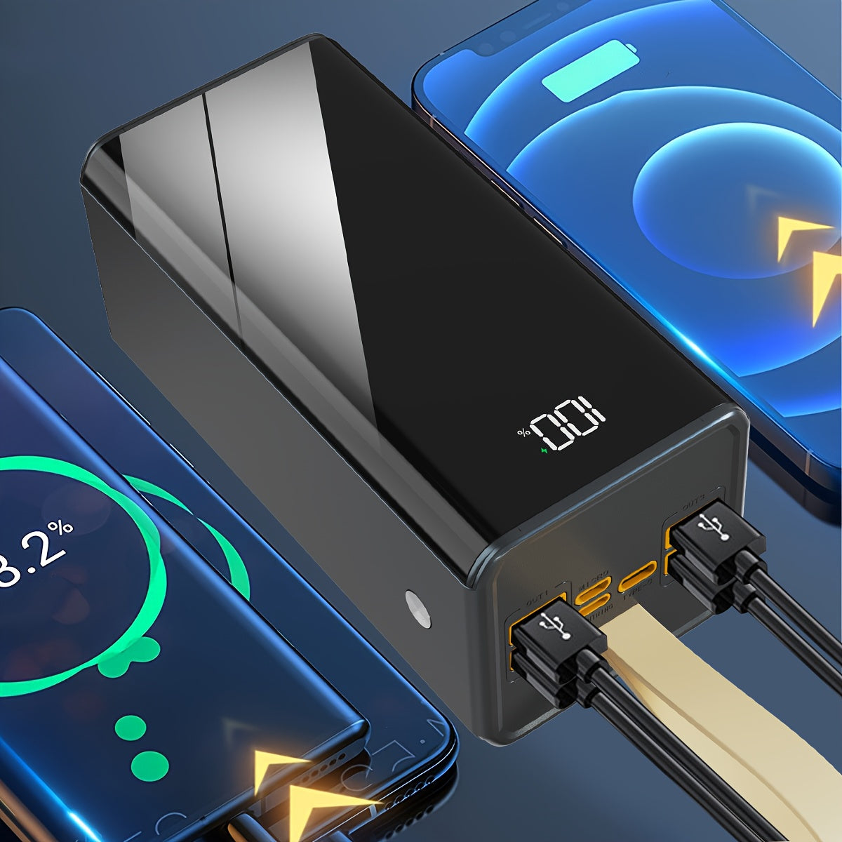 Powerbank, Onyx Schwarz für Zuhause – Detailansicht 16