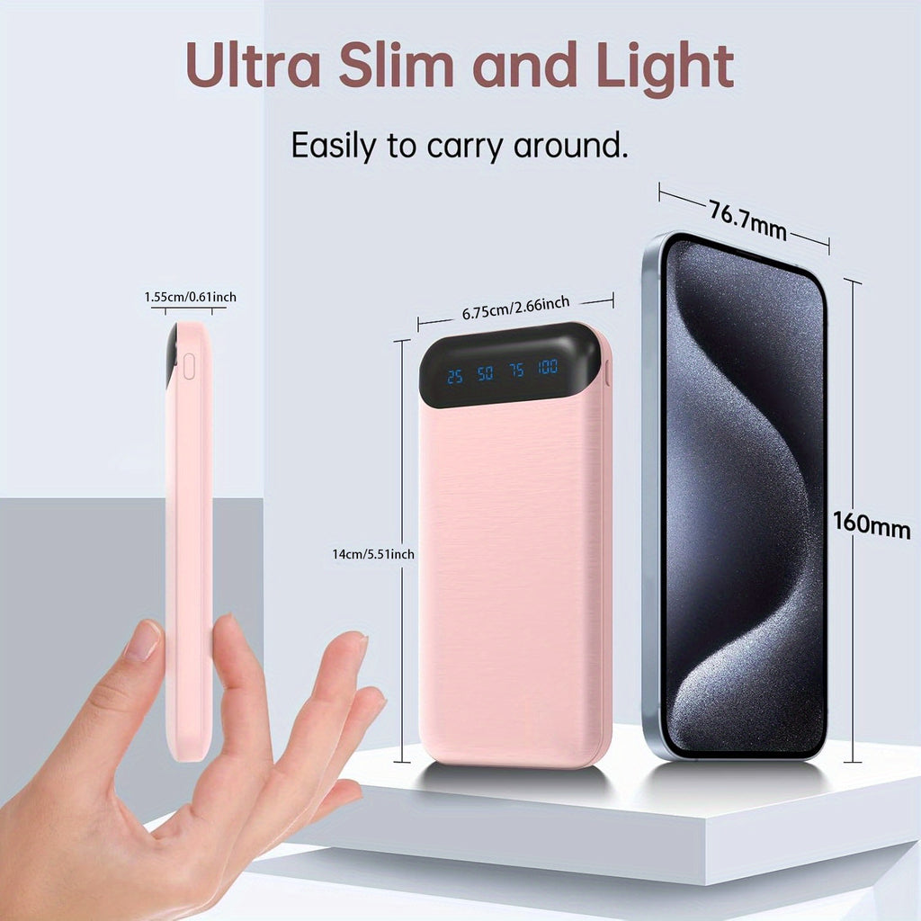 Powerbank, Rosa für Camping – Detailansicht 2