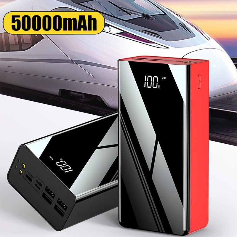 Powerbank, Schwarz 50000mAh für Reisen und die Feiertage – Detailansicht 20