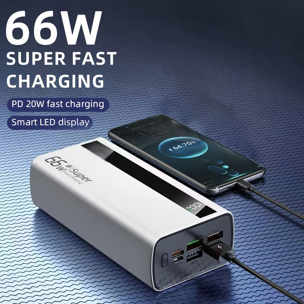 Powerbank, Schwarz 60000mAh für Alltag und iPhone – Hauptansicht