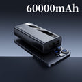 Powerbank, Schwarz 60000mAh für Alltag und iPhone – Detailansicht 5